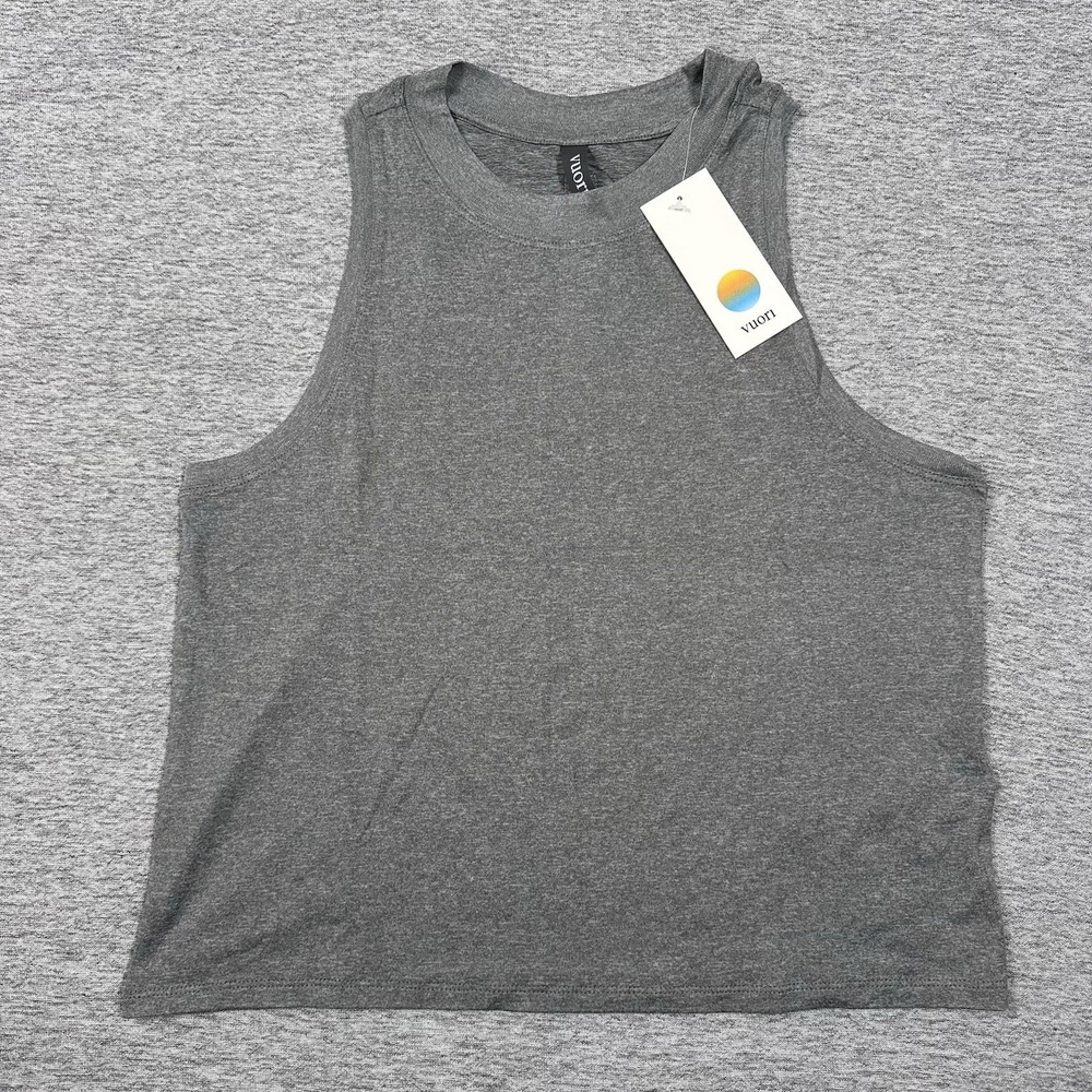 Vuori Energy Top Womens Size Small Heather Gray Sleeveless Active Athleisure NEW